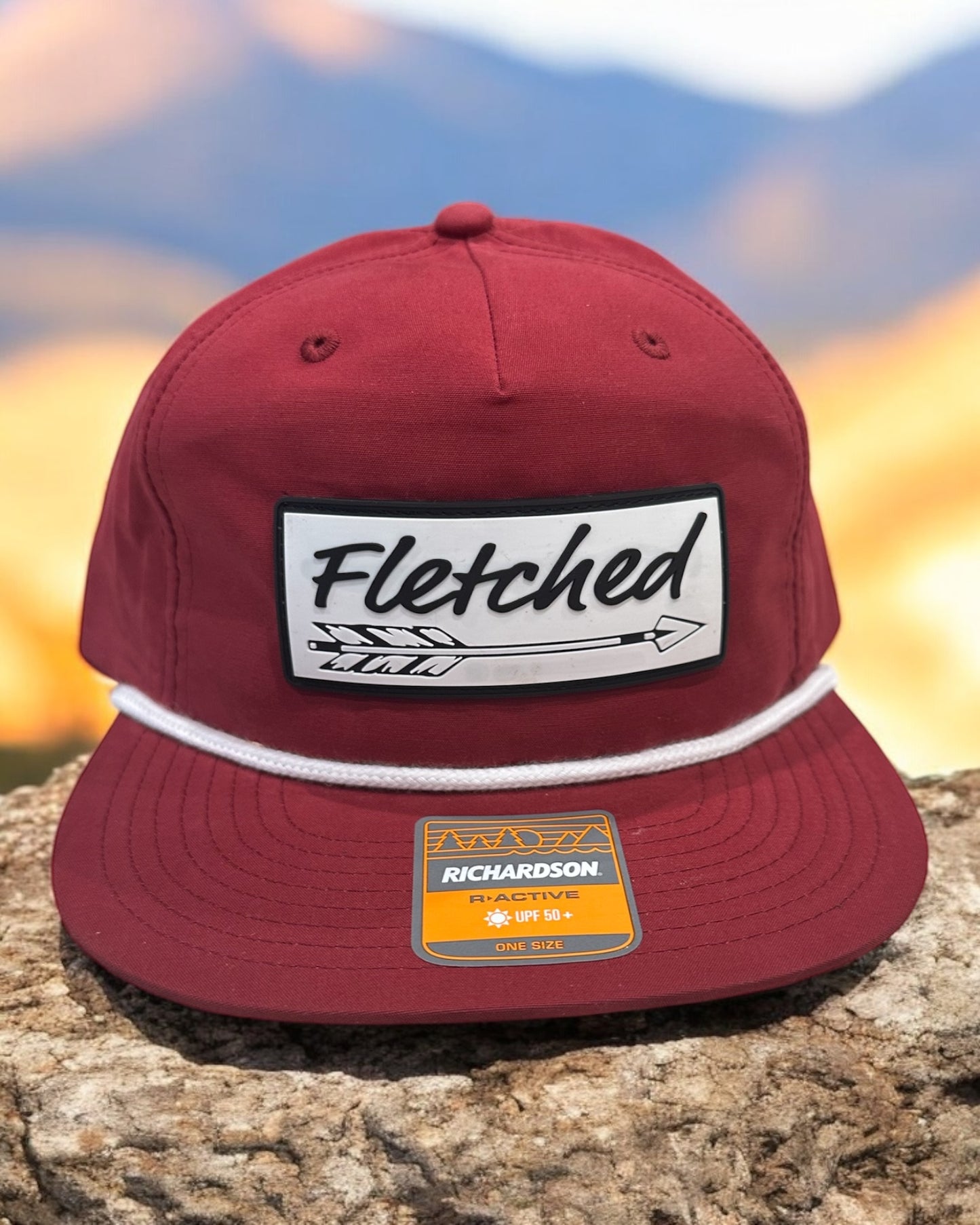 Maroon Richardson 256 Rope Hat- PVC Patch