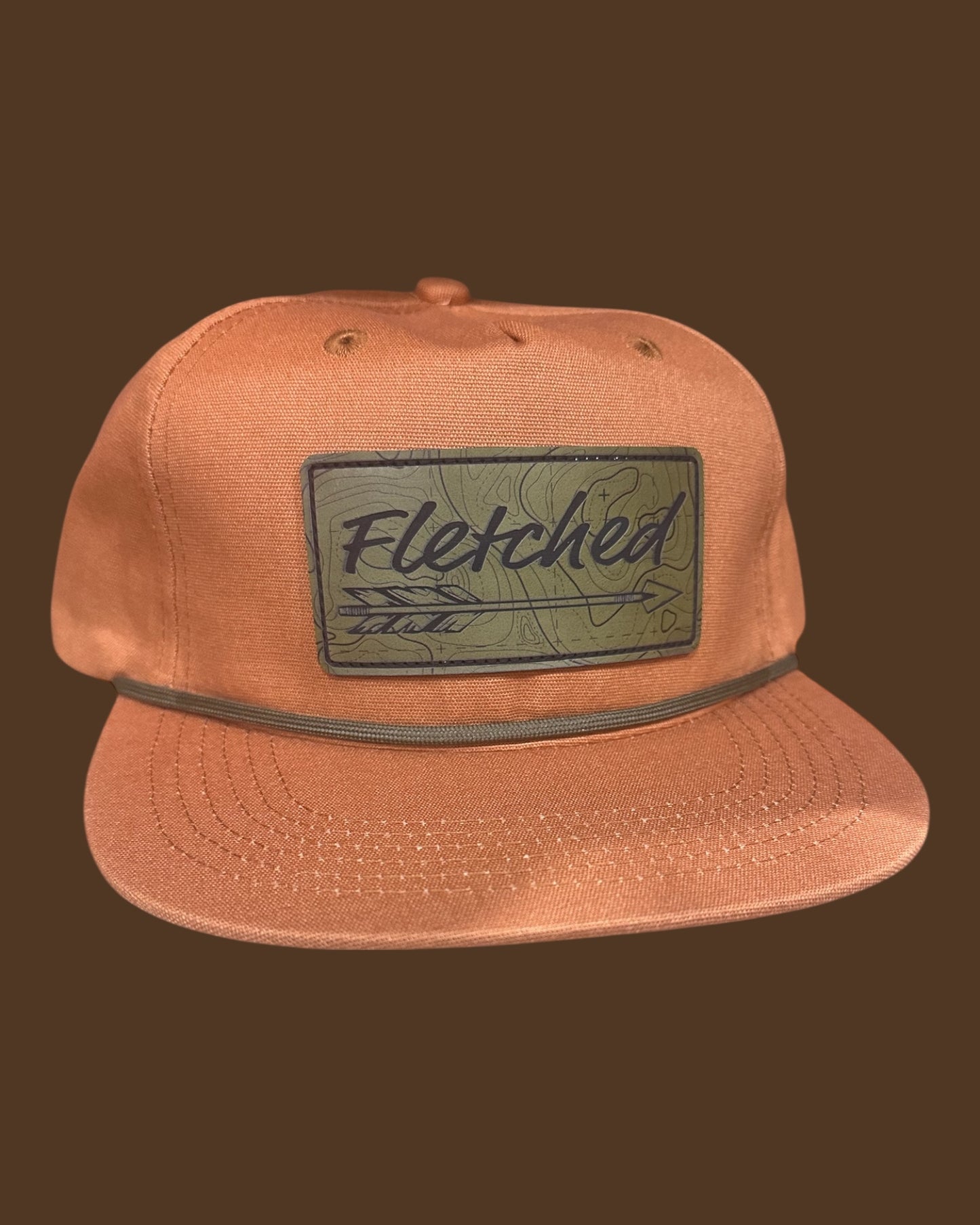 Lost Orange Rope Hat- Leather Patch